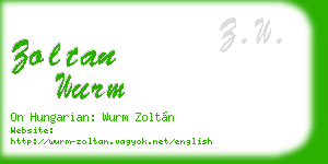 zoltan wurm business card