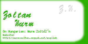 zoltan wurm business card